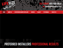 Tablet Screenshot of lifesizewraps.com